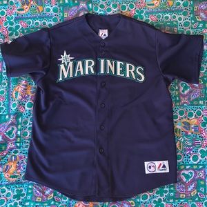 Authentic MLB Genuine Seattle Mariners Ichiro Majestic Jersey